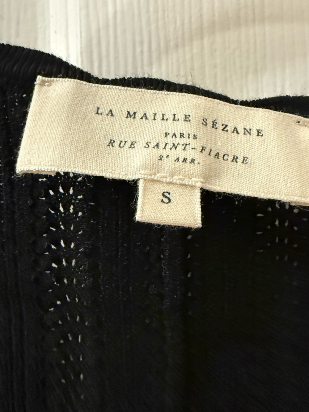 Sezane Luisa Black Wrap Knit Dress - Picture 4 of 5